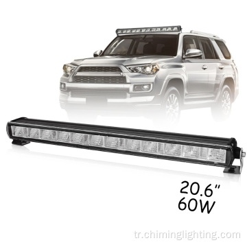 IP67 20.6 inç 60W 4x4 Offroad Kamyon LED Işık Çubuğu LED Yol Işık Çubuğu